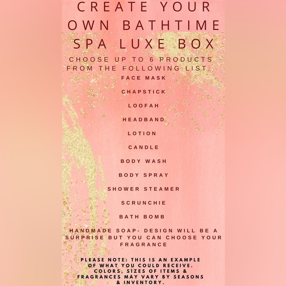 Create your own Bathtime Spa Luxe Box